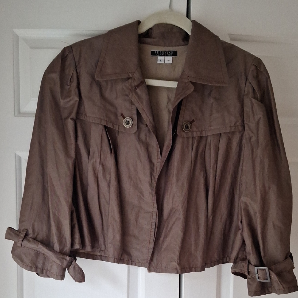 Peruvian Connection Tan Utility Jacket